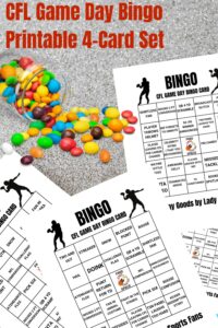 CFL Game Day Bingo β Printable 4-Card Set | Game Day Goods by Lady Sports Fans