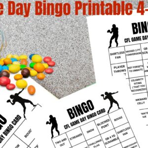 CFL Game Day Bingo  Printable 4-Card Set