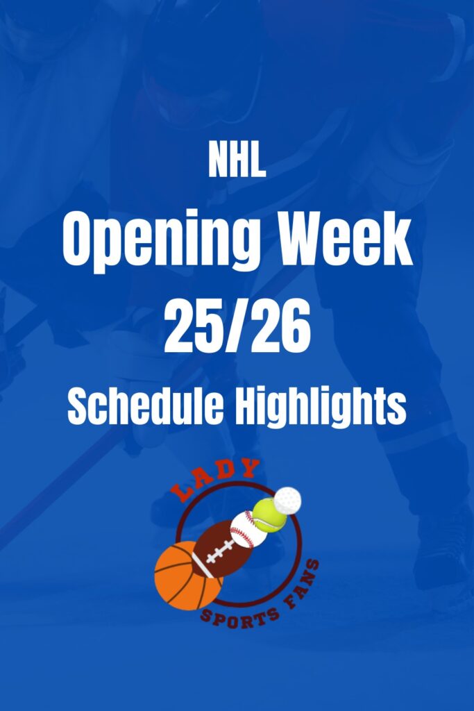 NHL Opening Week: Schedule Highlights 2025/2026