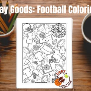 Football Coloring Page – Game Day Goods by LadySportsFans
