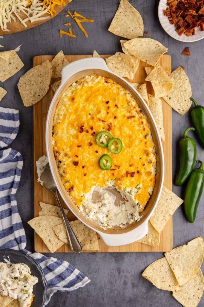 Baked Jalepno Popper Dip by My Rad Kitchen Game Day Grub: 21 Football Food Favourites